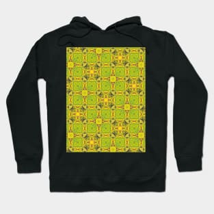 Pea Green Square and Purple Cross Shaped Pattern - WelshDesignsTP004 Hoodie